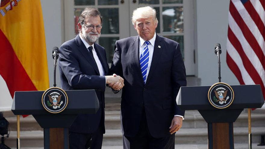 Rajoy y Trump se reunieron días antes del referéndum.