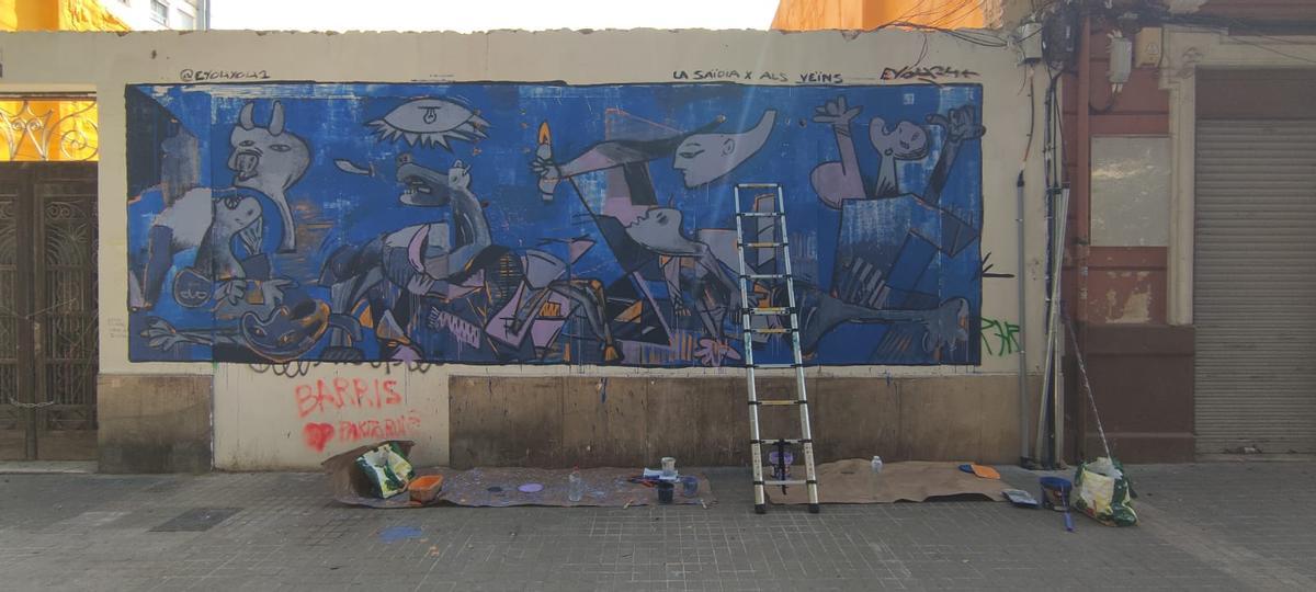 El mural, al completo