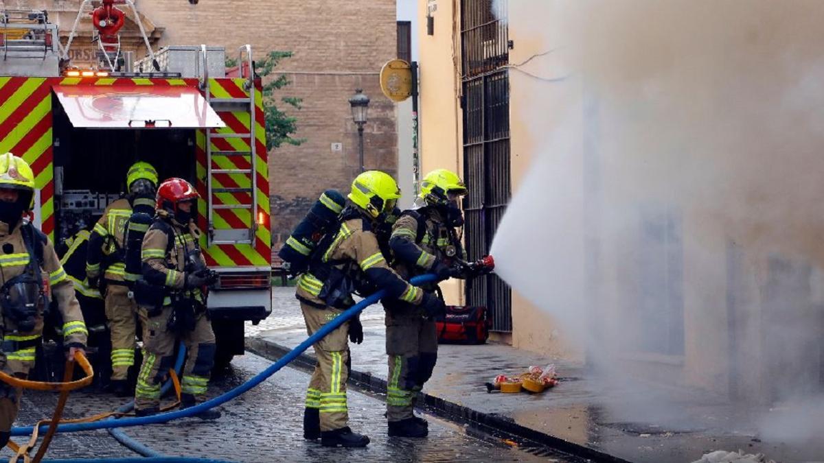 Imagen de archivo de un incendio en Valencia