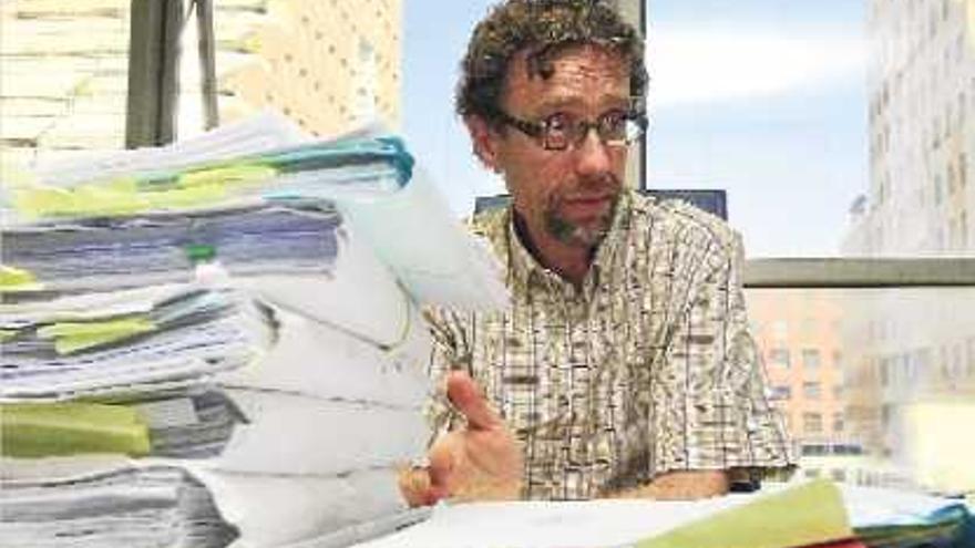 José Manuel Ortega, en su despacho de la Audiencia, el pasado jueves.