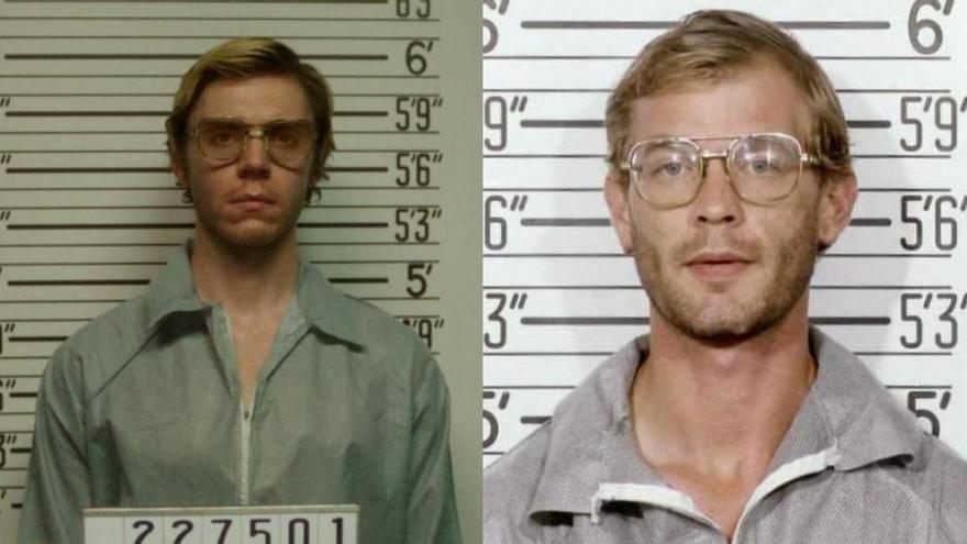 L'actor Evan Peters, a l'esquerra, ha posat cara a l'assassí Jeffrey Dahmer en l'exitosa sèrie de Netflix