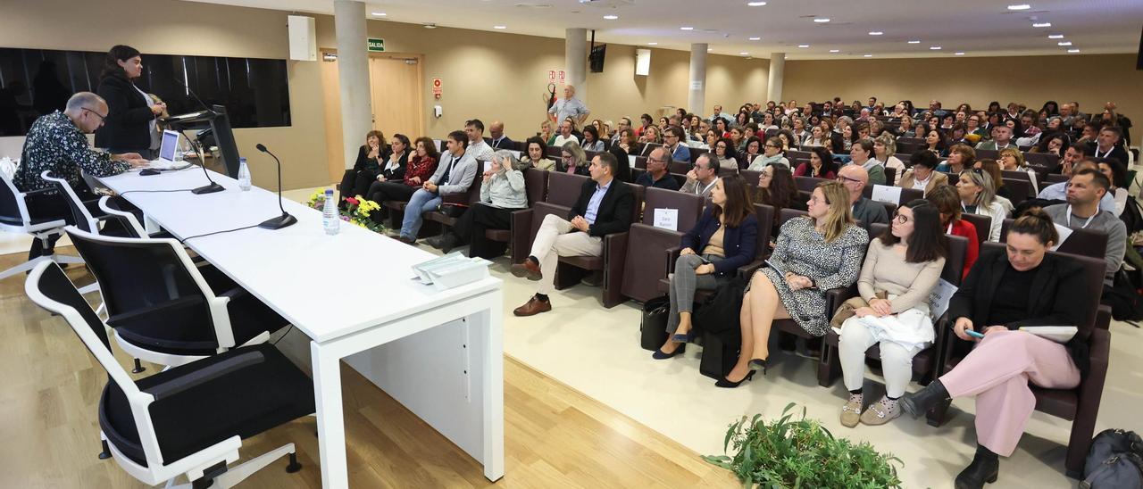 Un momento de la ponencia inaugural del congreso de la Fedeip.