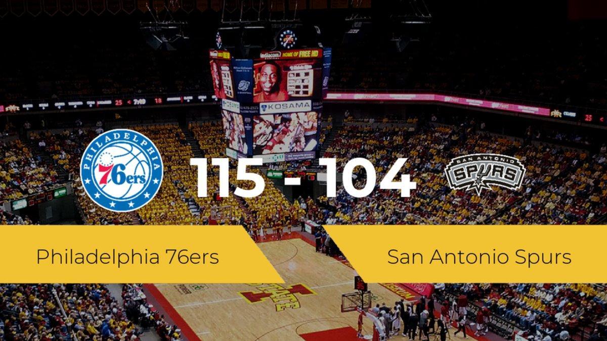 Victoria de Philadelphia 76ers en el Wells Fargo Center ante San Antonio Spurs por 115-104