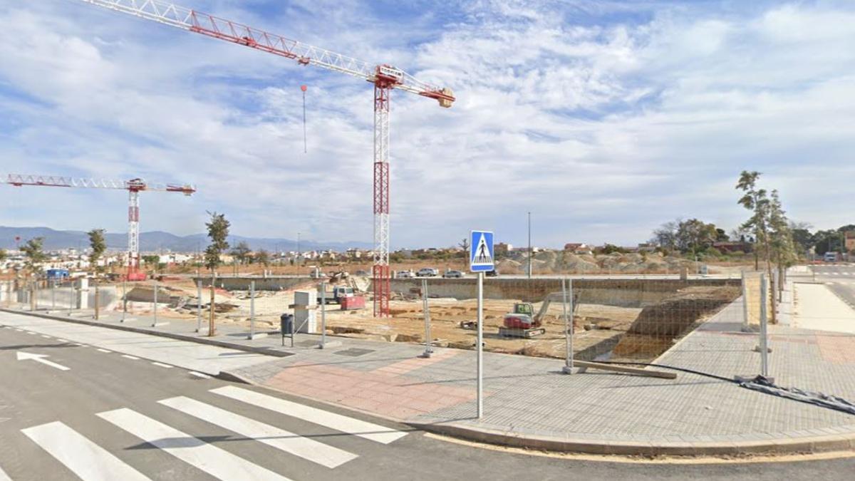 Obras en el Cuartón, en el distrito de Churriana.