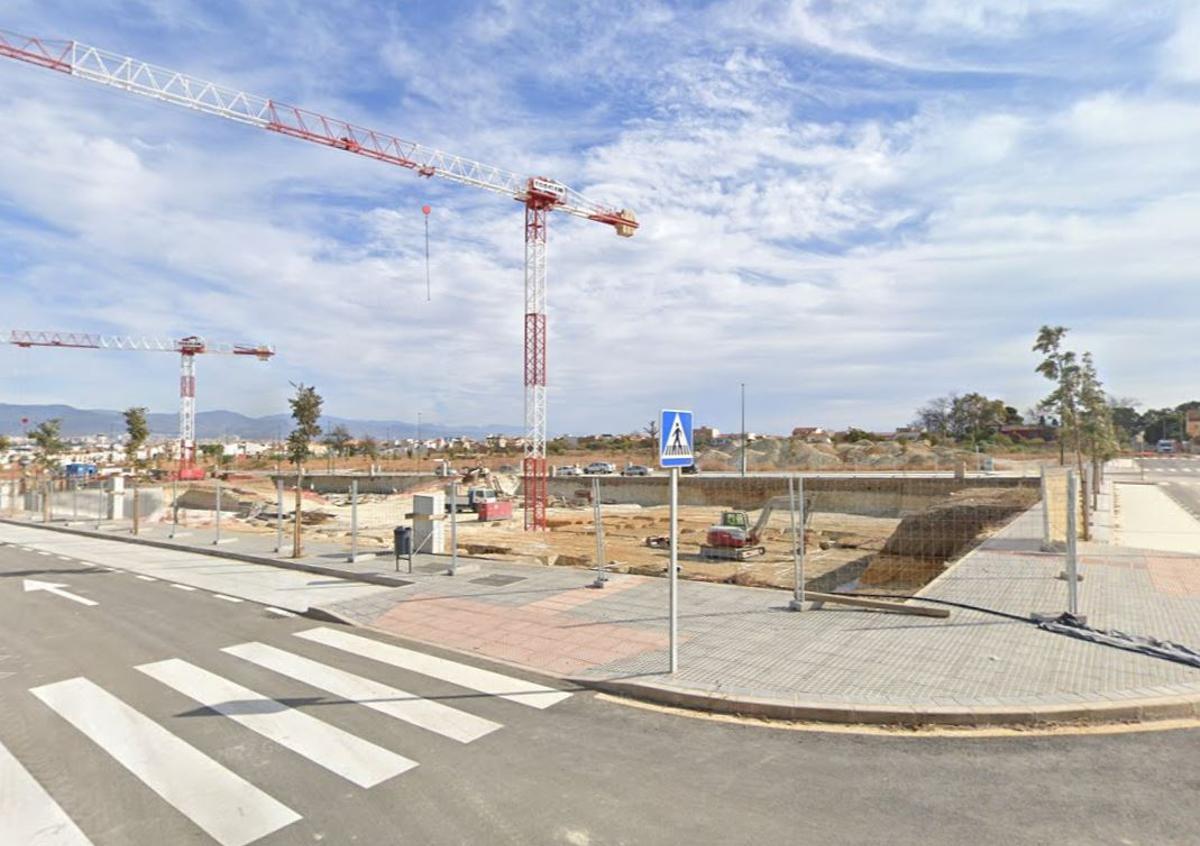 Obras en el Cuartón, en el distrito de Churriana.