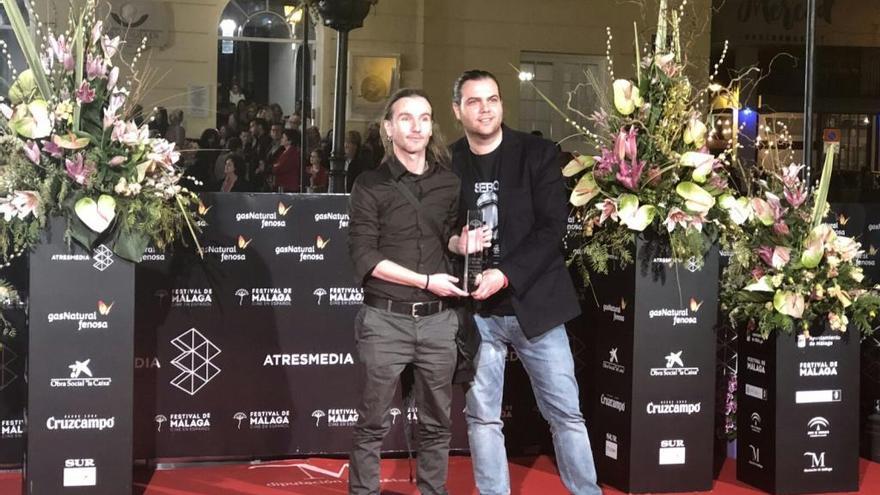 Iván Molina y Jesús Martínez, directores de &#039;Eusebio80&#039;, en la alfombra roja en el Festival de Málaga