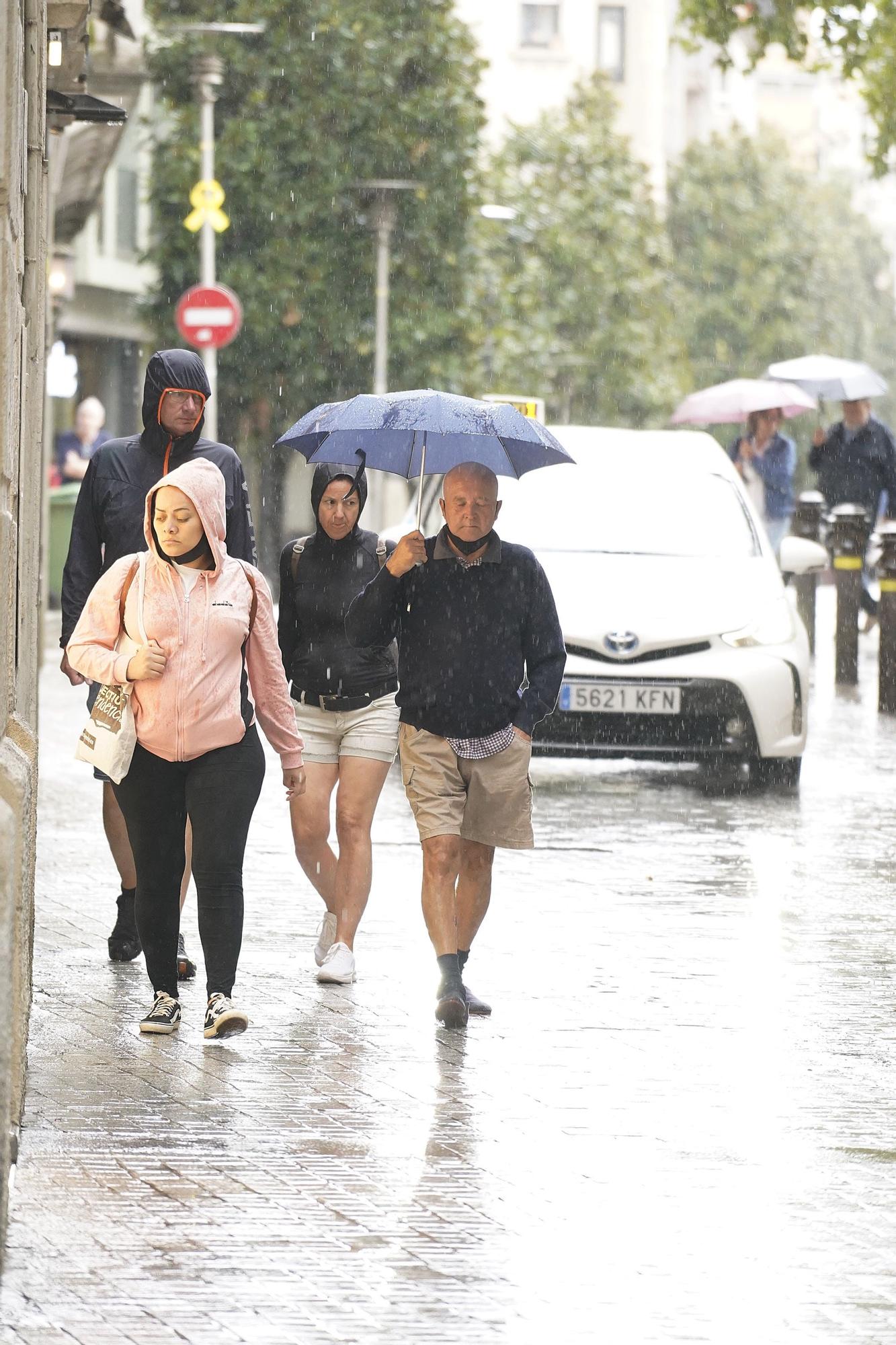 Les pluges deixen més de 30 litres en mitja hora en diversos punts de la Selva i el Gironès