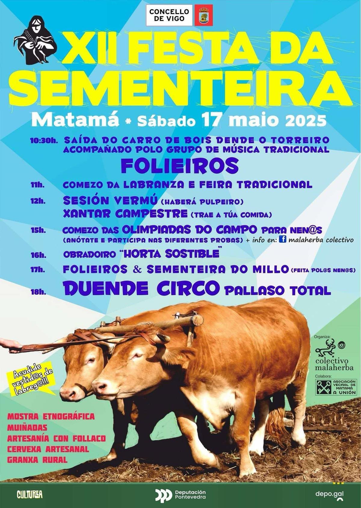 Cartel de la XII Sementeira de Matamá.