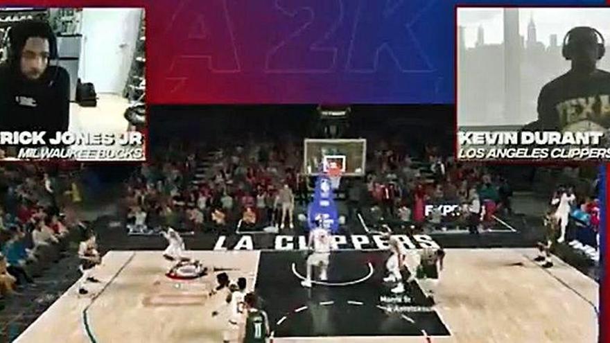 Kevin Durant, eliminado en el estreno del torneo de NBA 2K