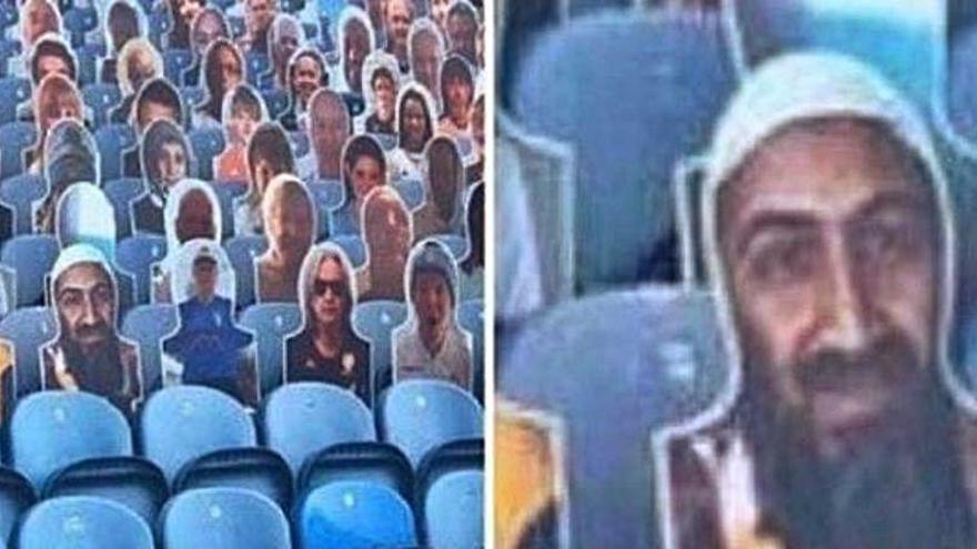 El troleo de un aficionado del Leeds: Bin Laden, espectador de lujo en Elland Road