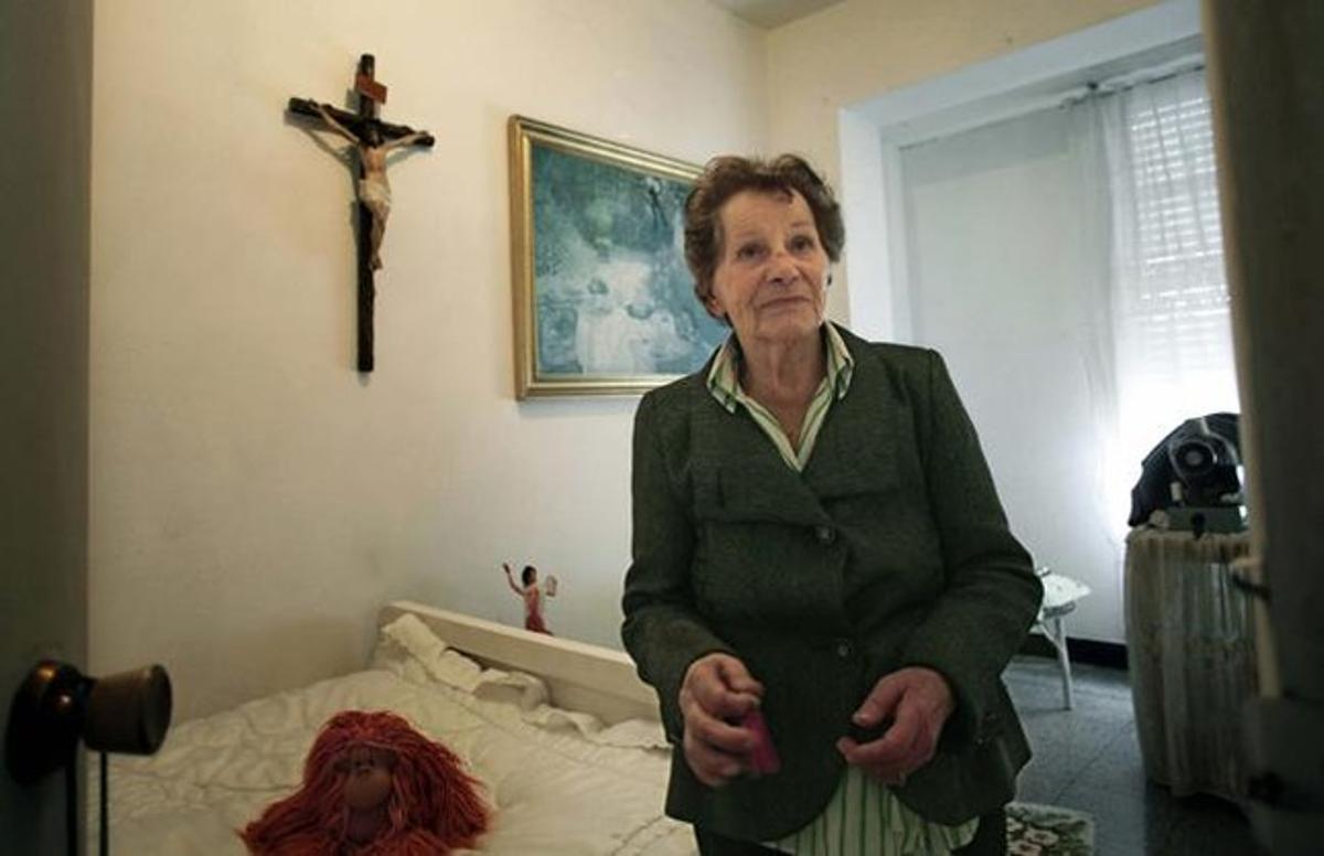 Aurelia Rey, la anciana pendiente de desahucio en su domicilio de A Coruña.