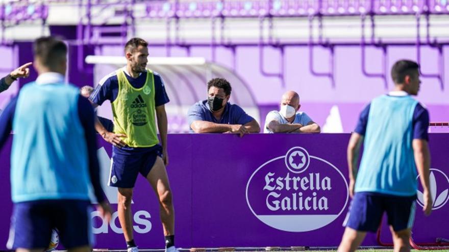 Ronaldo en un entrenamiento del Valladolid