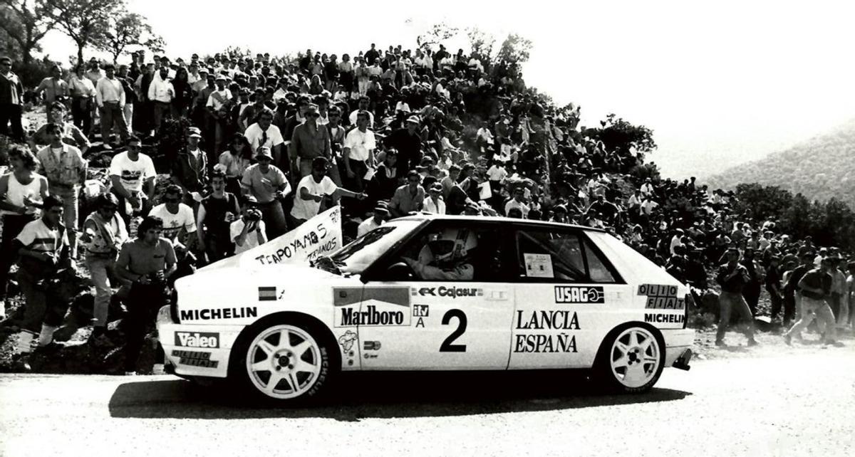 Salvador Serviá, con un Lancia Delta HF 4WD.