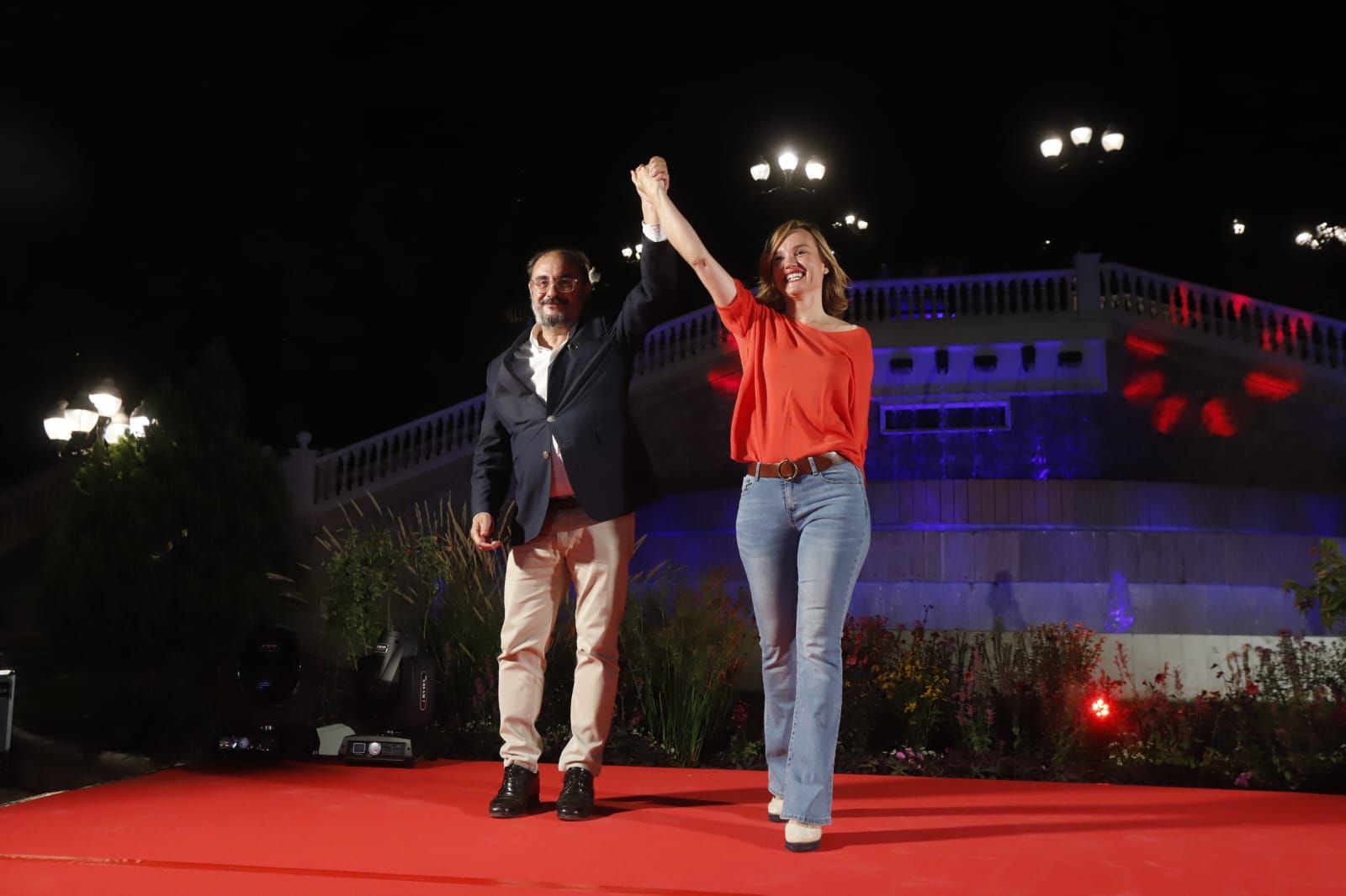 Pilar Alegría, Lambán y el PSOE han cerrado la campaña en el Parque Grande José Antonio Labordeta.