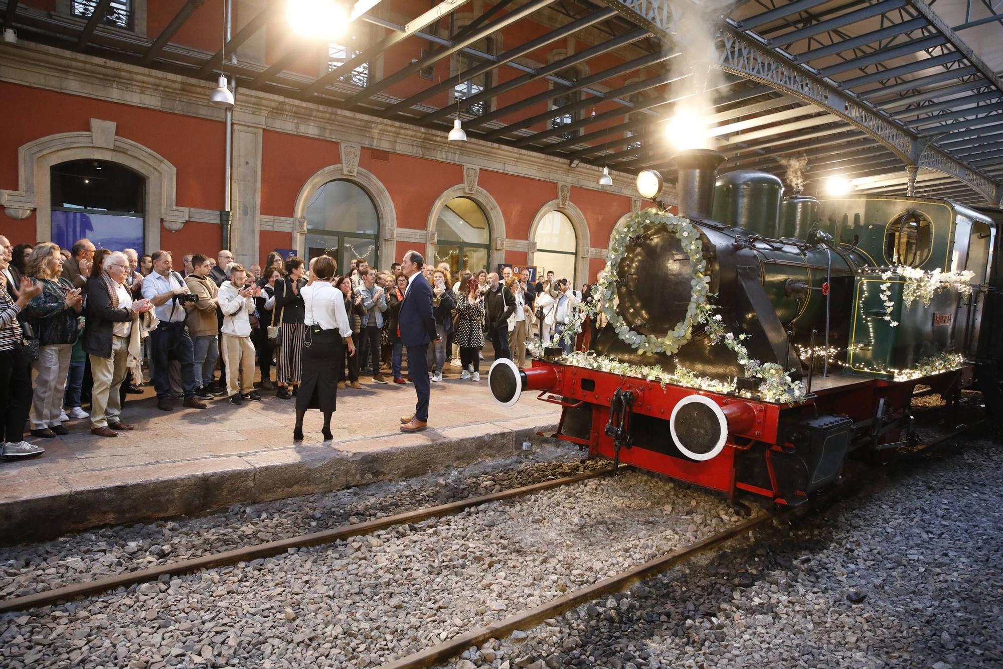 La celebración de los 25 años del Museo del Ferrocarril de Asturias, en imágenes