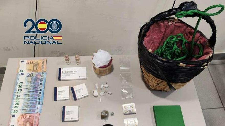 Un detenido en Telde utilizaba una cesta y cuerdas para vender droga desde su domicilio