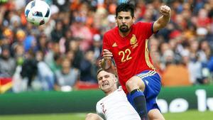 Nolito, durante el encuentro ante la República Checa