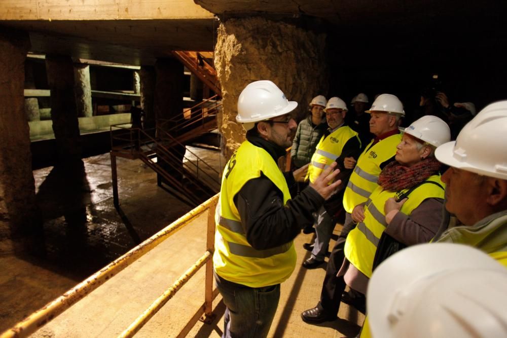 Visita de la alcaldesa al pozo de tormentas de la EMA en Poniente