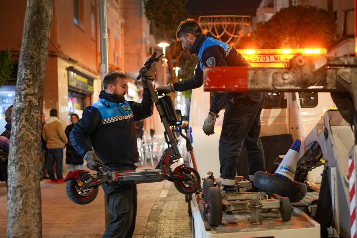 El primer patinete eléctrico requisado en Badalona tras la entrada en vigor de la ordenanza municipal de VMP