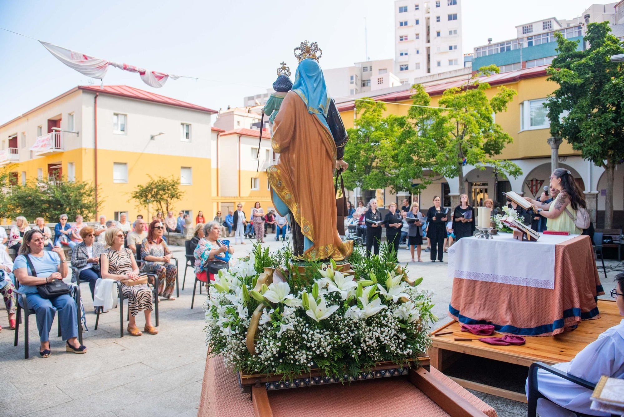 Misa en Os Mariñeiros por la Virgen del Carmen
