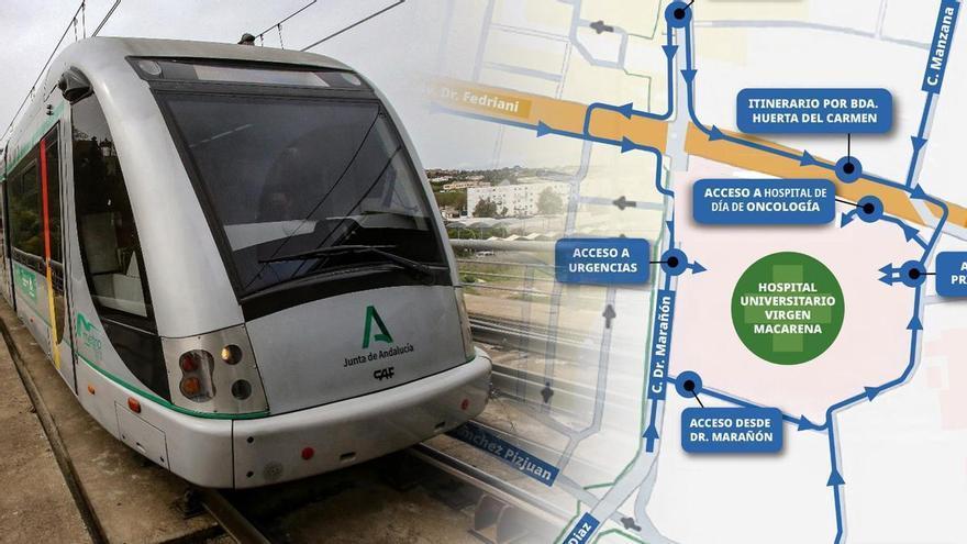 Las obras de la línea 3 de metro provocan nuevos cortes y desvíos: cómo acceder al Hospital Virgen Macarena desde julio
