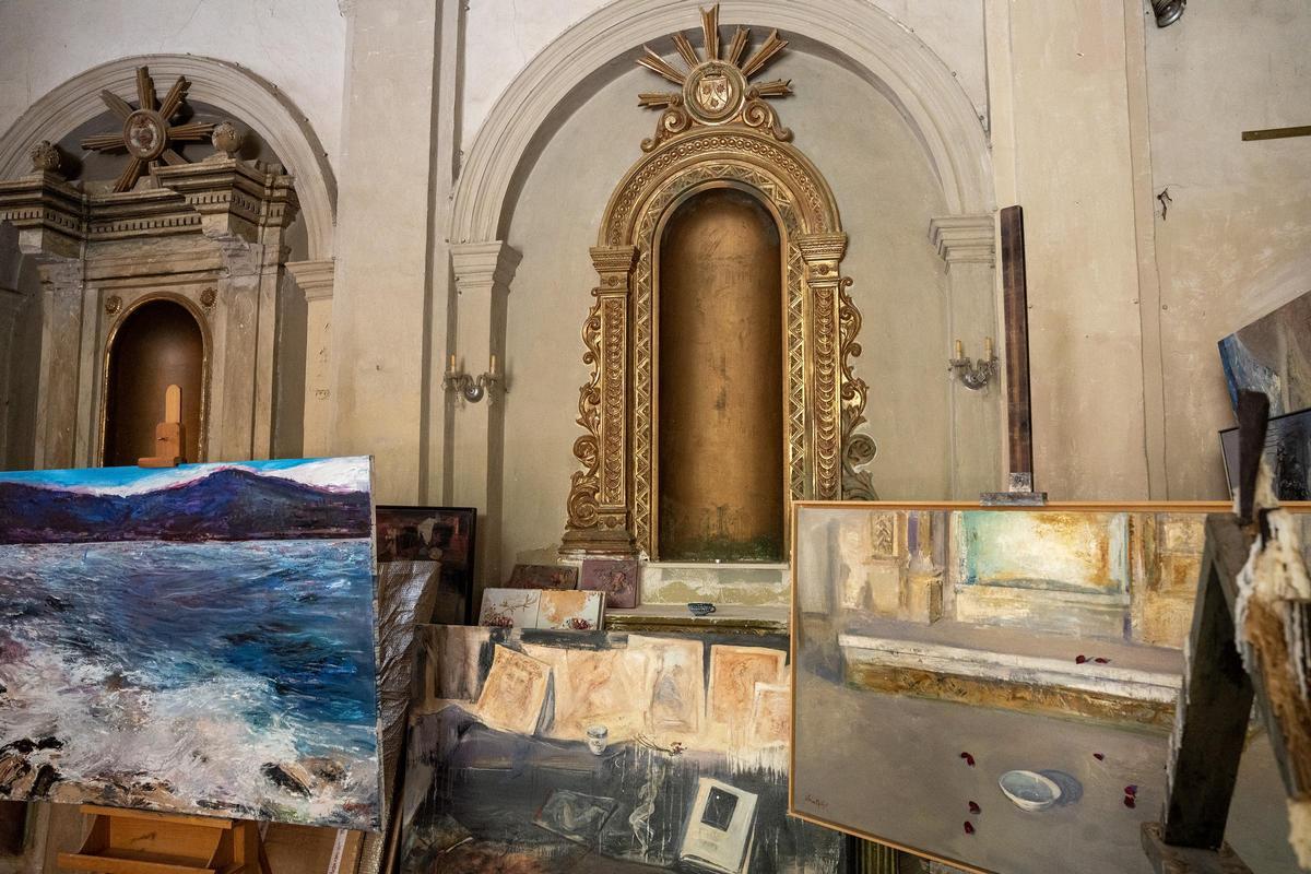 En el taller encara es poden observar molts detalls que recorden l'antic ús com a temple sagrat.