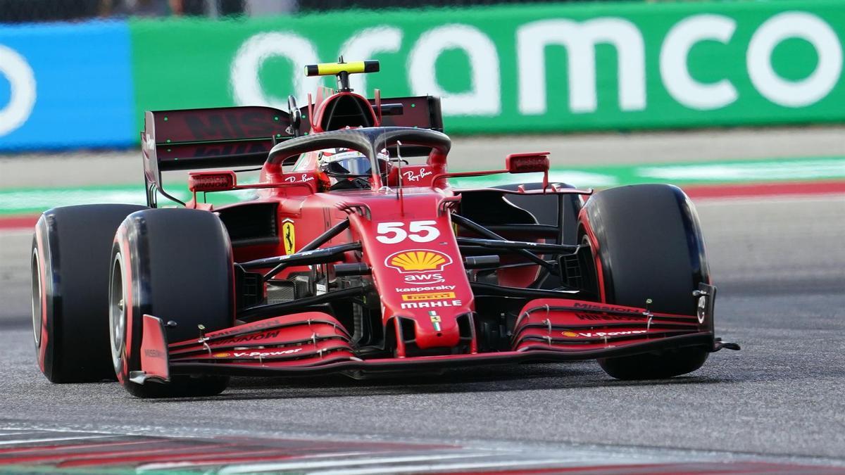 Carlos Sainz, durante un momento de la sesión de clasificación.