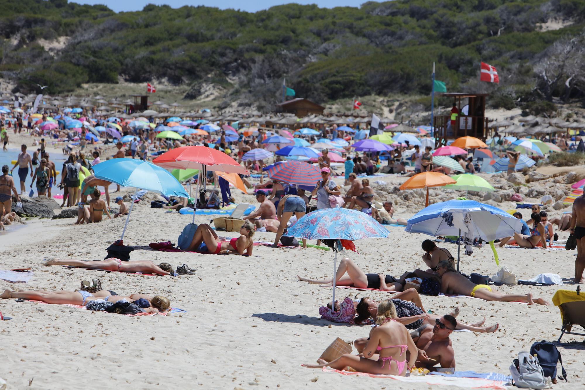 Wie im Hochsommer. So vergnügen sich schon jetzt die Urlauber an der Cala Agulla bei Cala Ratjada