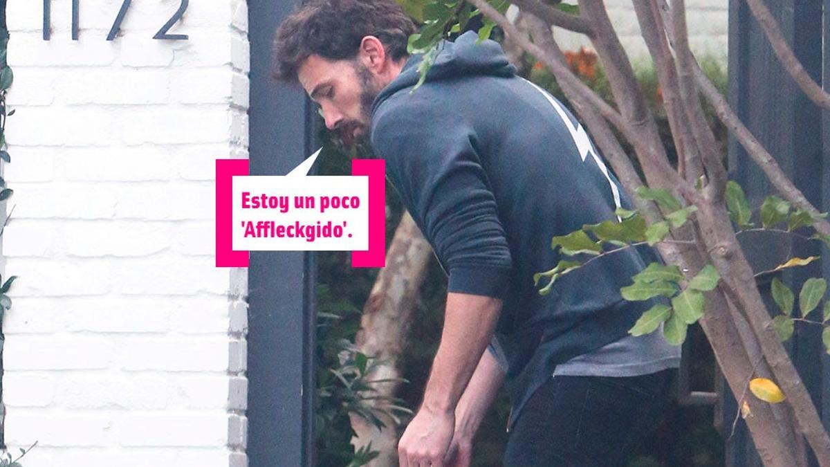 Ben Affleck en la puerta de su casa