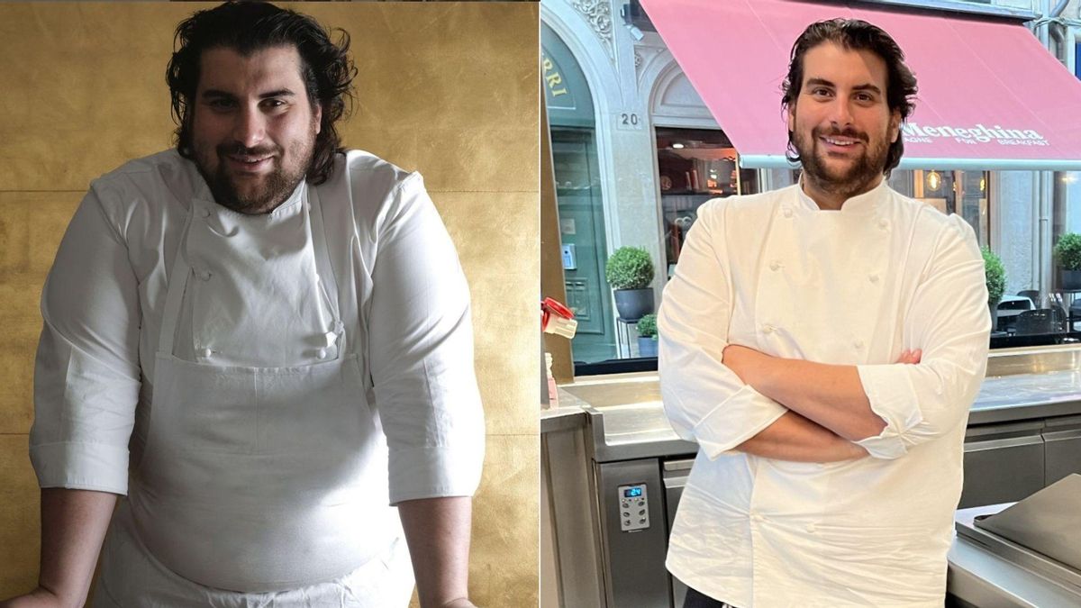 Cambio físico del chef Matteo Grandi