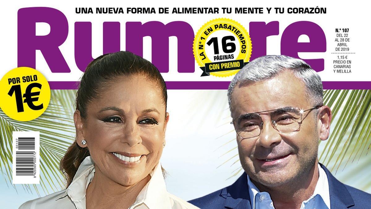 Isabel Pantoja y Jorge Javier Vázquez, en la portada de 'Rumore'