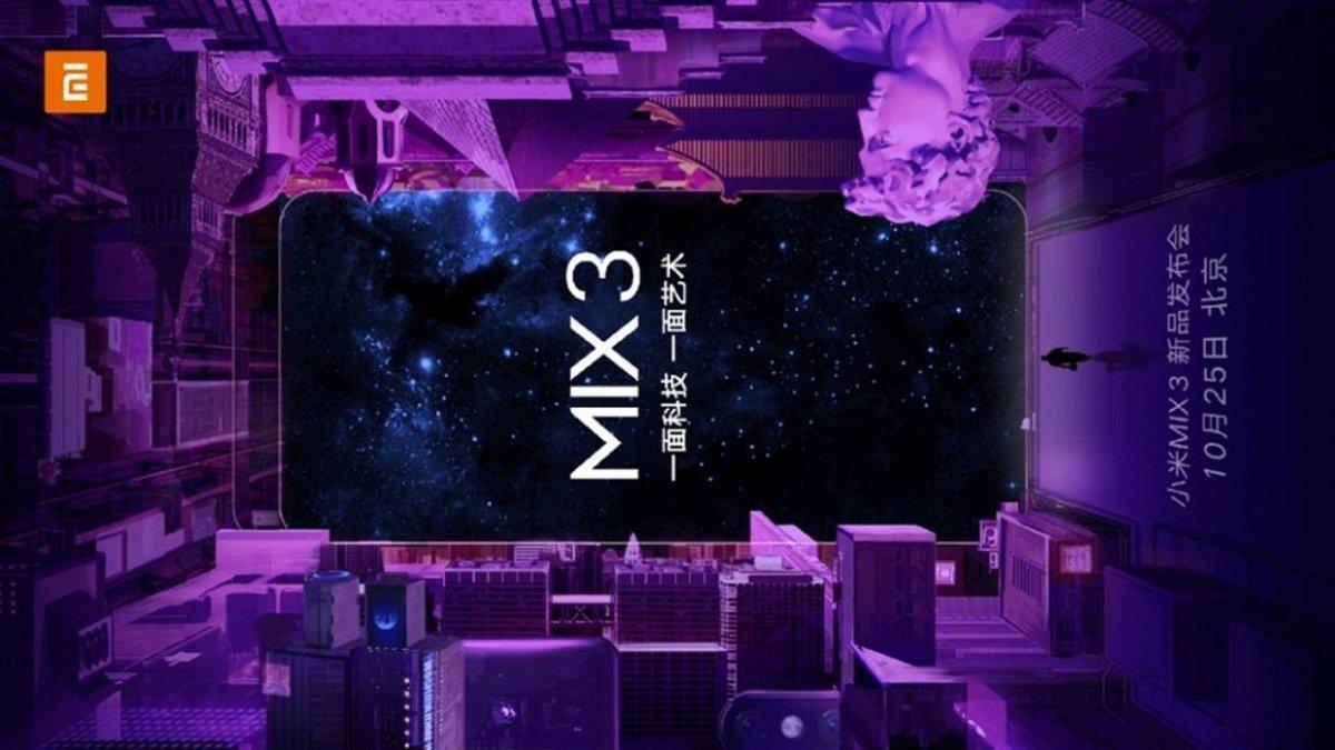 El Xiaomi Mi Mix 3 se dejará ver la semana que viene