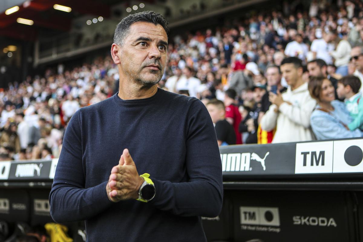 Míchel, en Mestalla