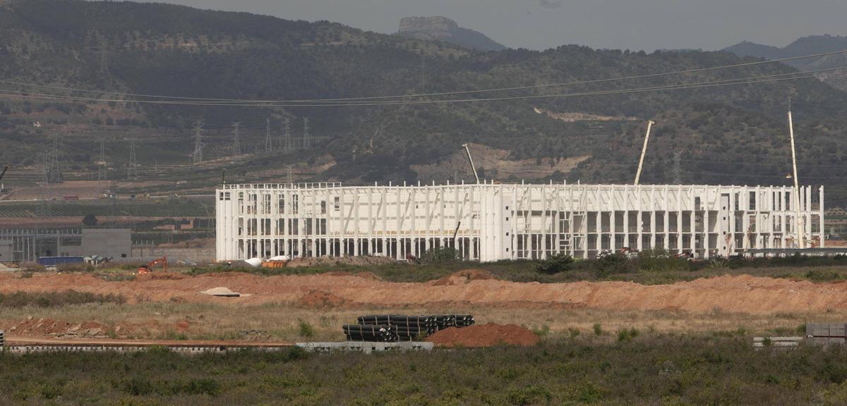 Avance de las obras de la gigafactoría, en una imagen del martes.