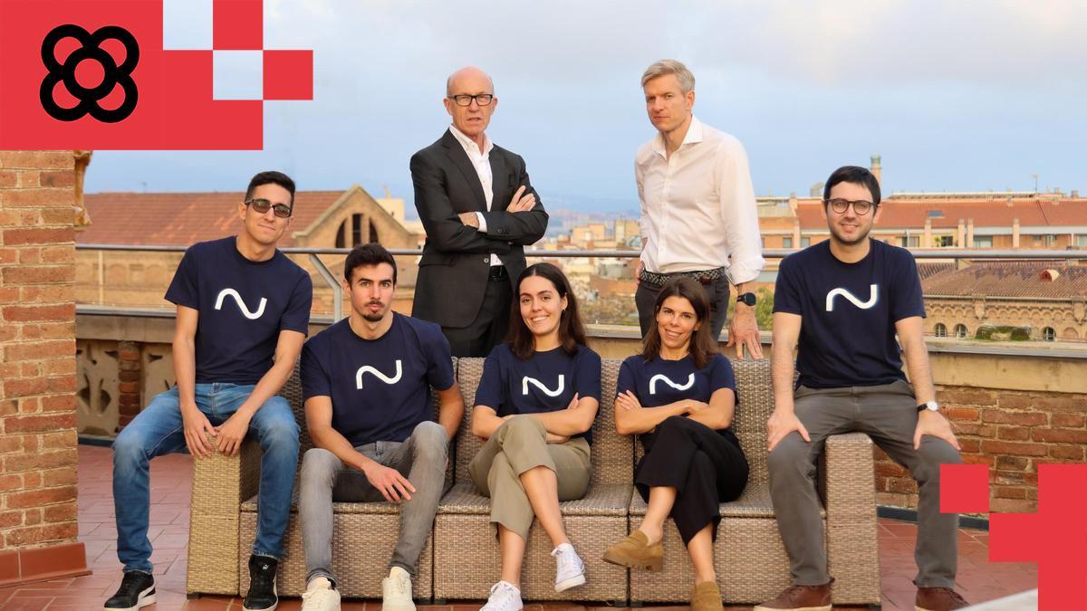 El equipo de Predictheon con el doctor Pedro Gambús, cofundador, arriba a la izquierda y Eva Gubern, directora de operaciones, abajo a la derecha.