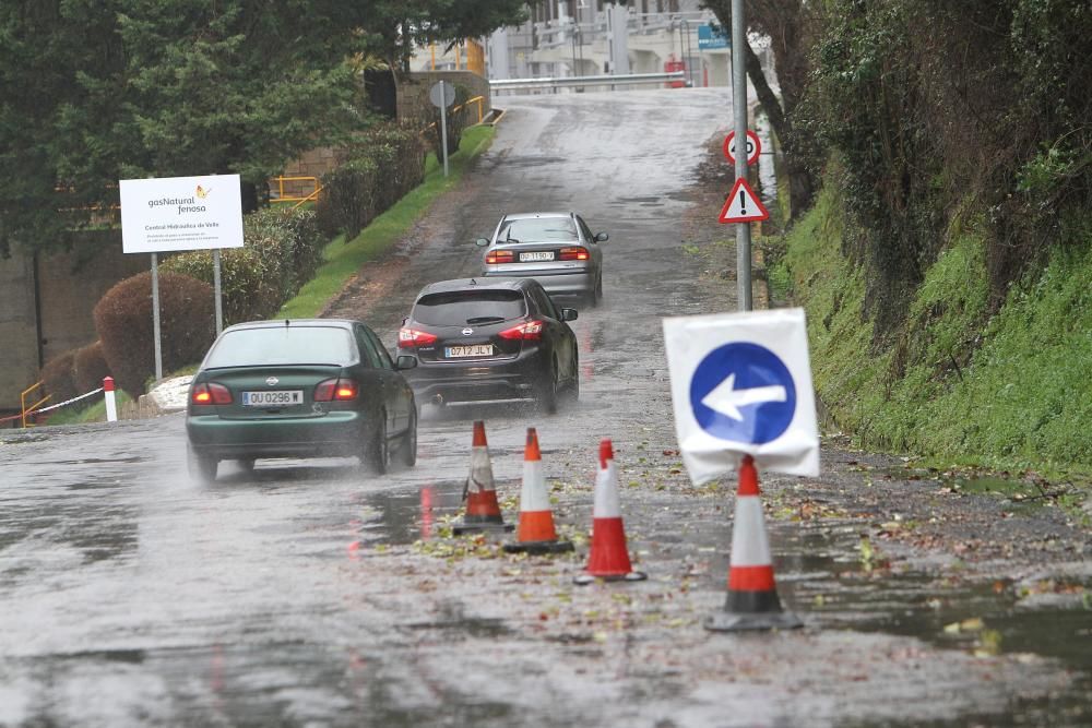 Efectos del temporal en Ourense