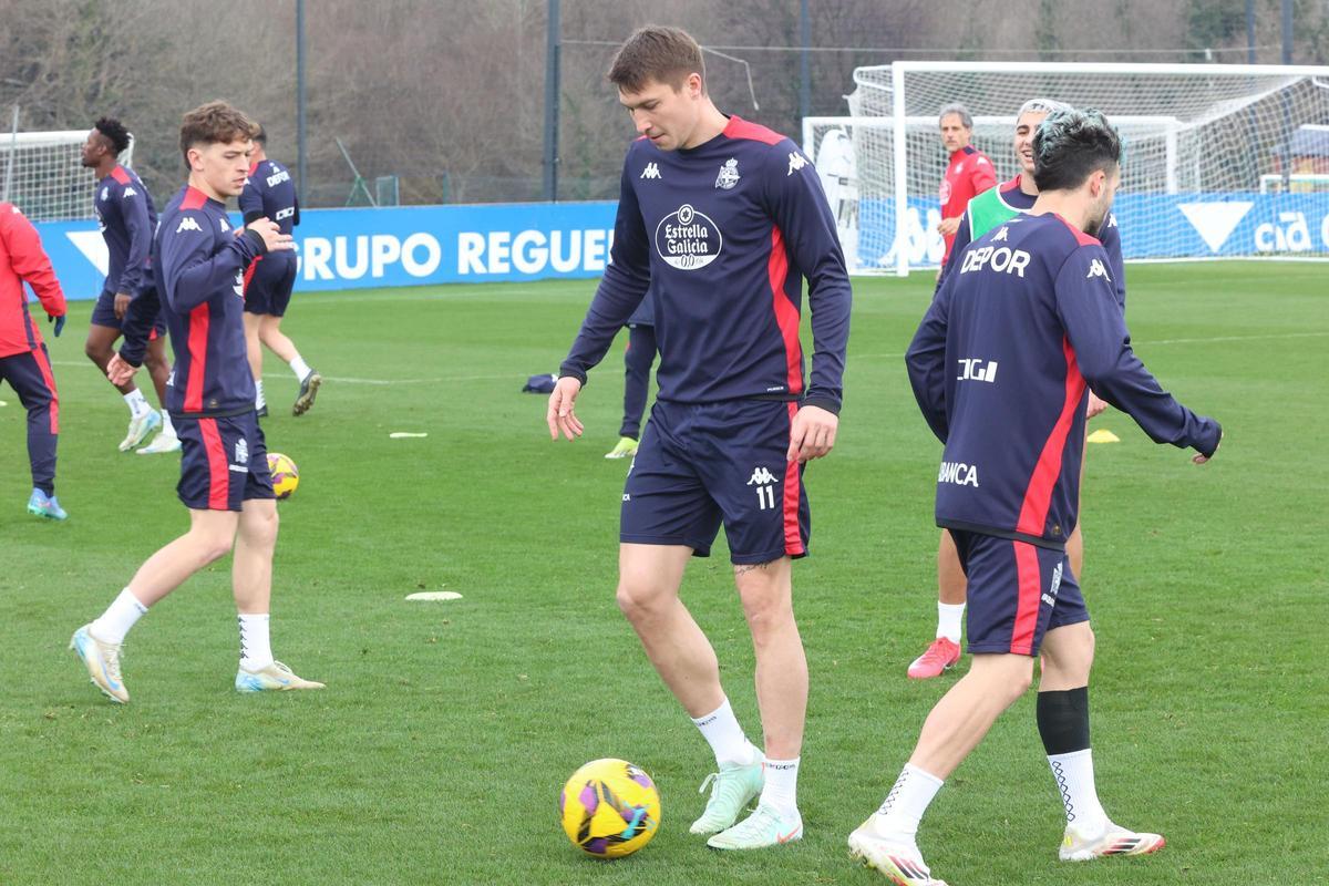 El Dépor prepara el partido contra el Eldense