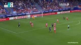 1-0 del SD Eibar 1 - 3 Real Sporting de Gijón en la jornada 8 de LaLiga Hypermotion