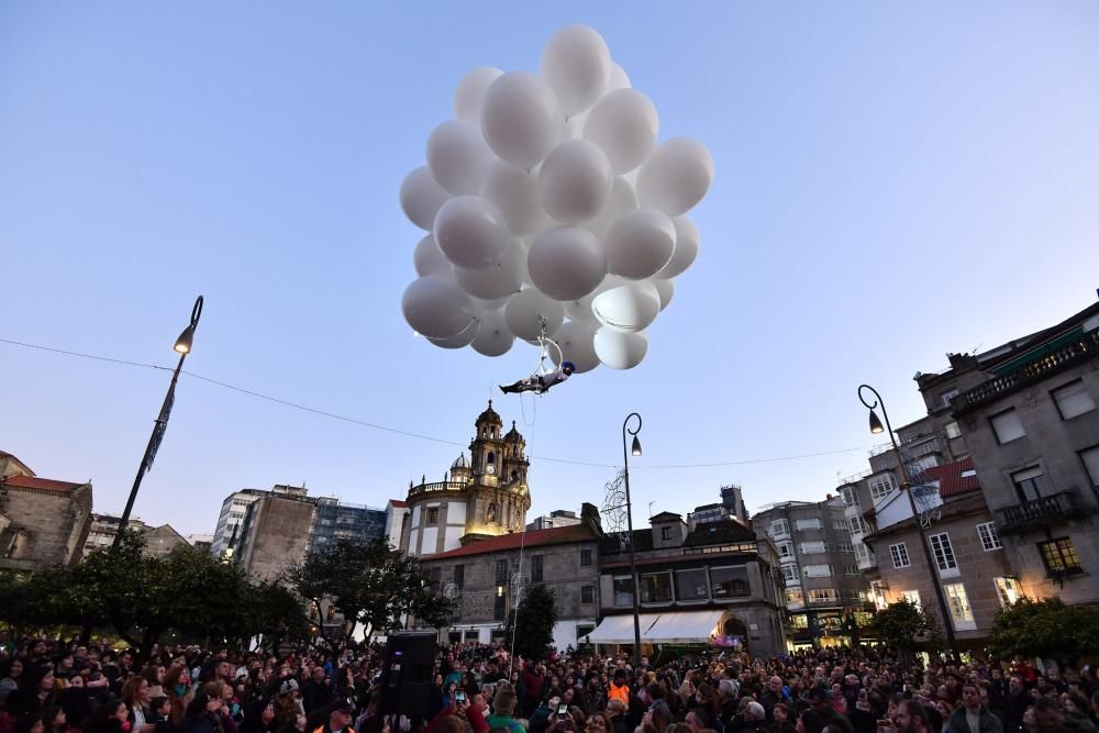 Navidad en Pontevedra 2019 | El arcoíris que aparece cada noche en la Boa Vila