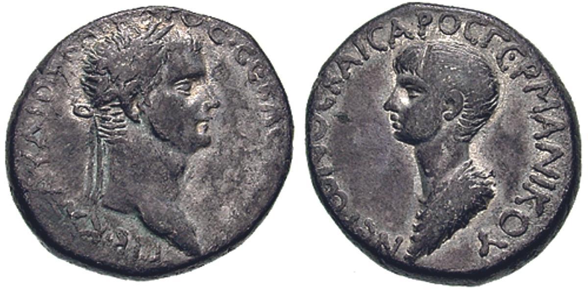 Monedas con la efigie de Nerón.