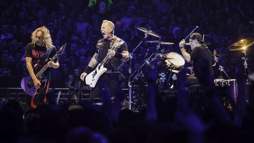 Metallica, durante su concierto en Madrid. // Héctor H. Vila