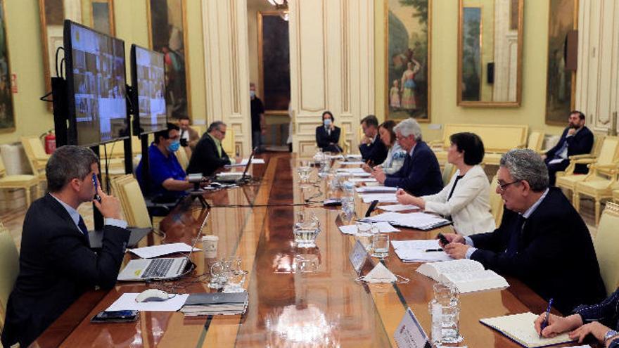 La ministra de Educación, Isabel Celaá, durante la Conferencia Sectorial de Educación.