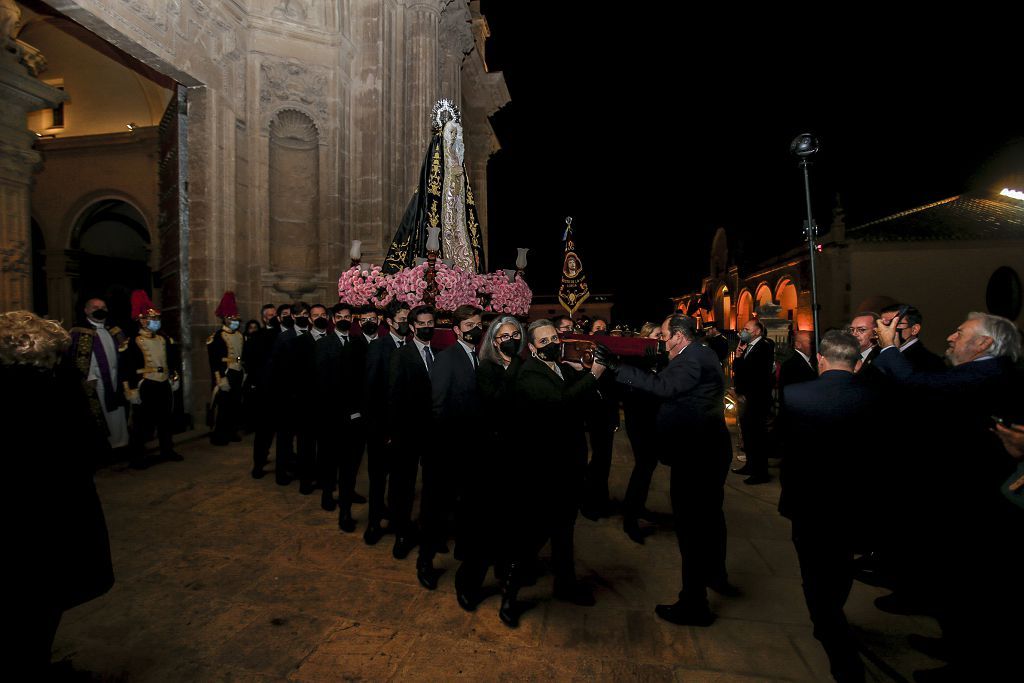 Semana Santa de Lorca 2022: Virgen de la Soledad del Paso Negro, iglesia y procesión