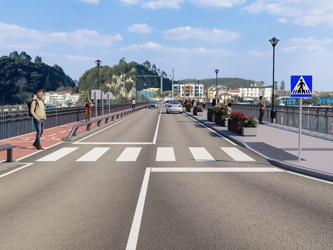 Infografías del puente de Ribadesella