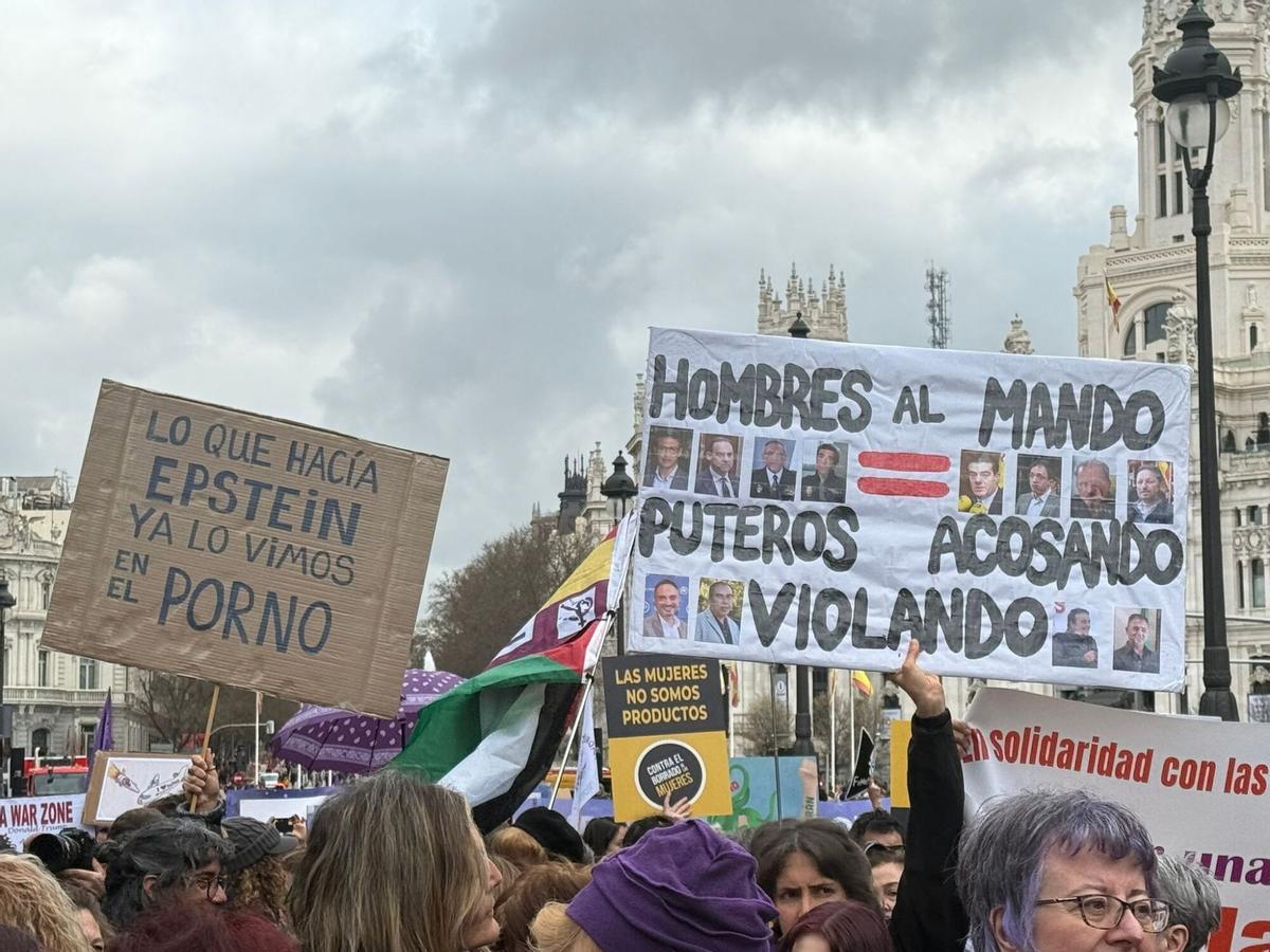 Manifestación del Movimiento Feminista de Madrid por el 8M.