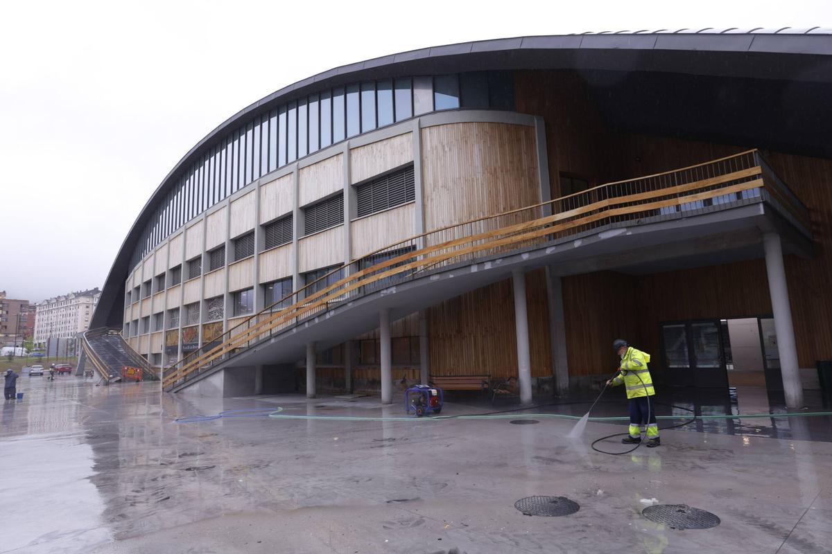 El Palacio de los Deportes de Oviedo.