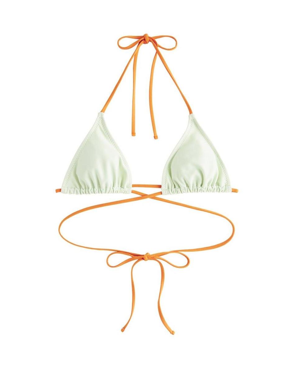 Sujetador bikini tiras bicolor (Precio: 19,99 euros)