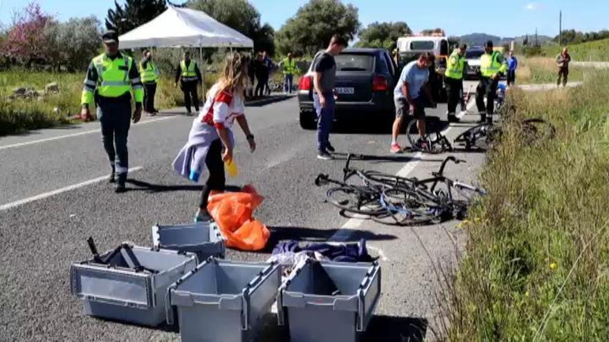 Muere uno de los nueve ciclistas arrollados por una conductora en Mallorca