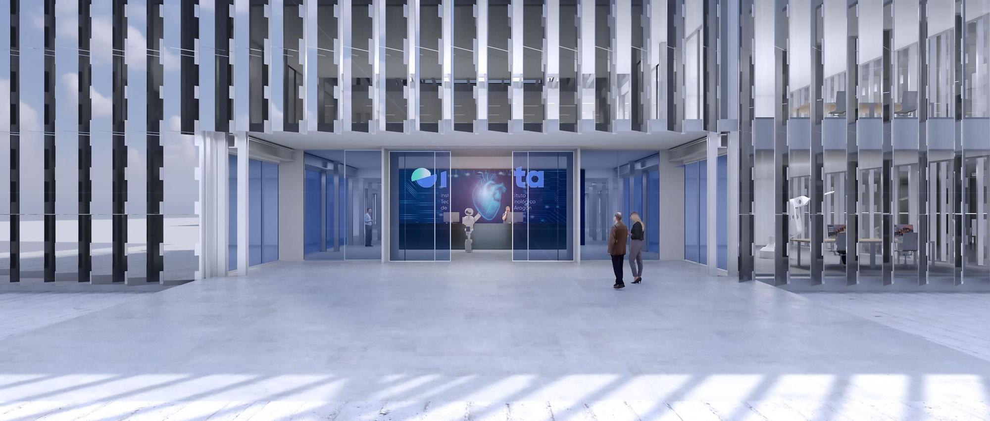 Recreación del nuevo edificio del Instituto Tecnológico de Aragón (ITA).