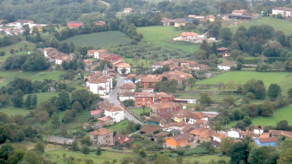 La localidad de Miyares, en el concejo de Piloña.